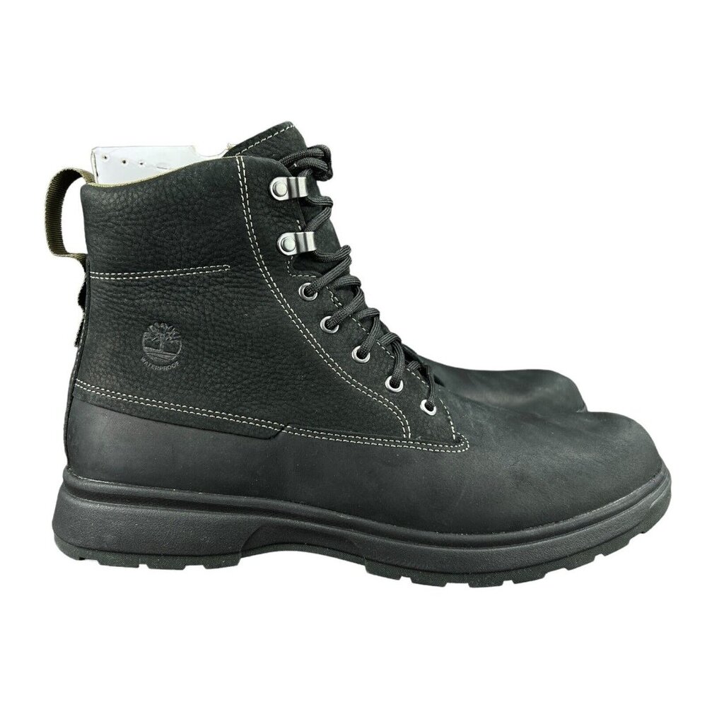 Timberland Atwells Ave Waterproof Black Full Grain Leather Boots Men's Sz 9 - 10